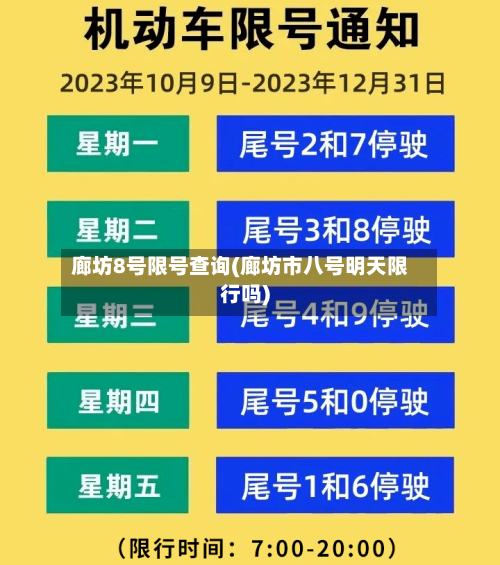 廊坊8号限号查询(廊坊市八号明天限行吗)-第2张图片