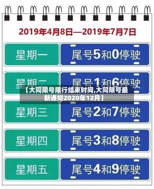 【大同限号限行结束时间,大同限号最新通知2020年12月】-第2张图片