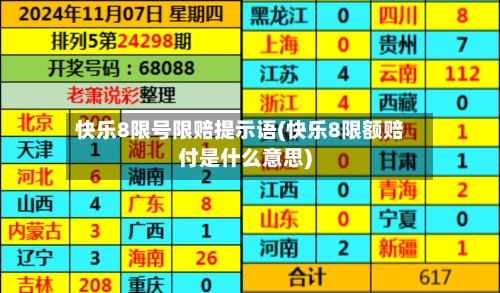 快乐8限号限赔提示语(快乐8限额赔付是什么意思)