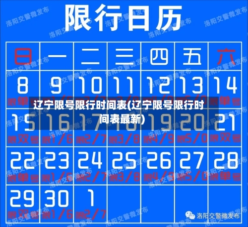 辽宁限号限行时间表(辽宁限号限行时间表最新)-第3张图片