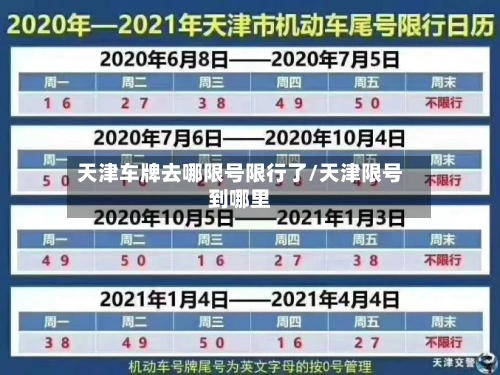 天津车牌去哪限号限行了/天津限号到哪里