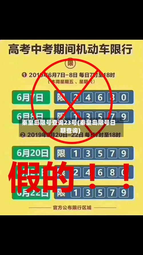 秦皇岛限号查询23号(秦皇岛限号日期查询)-第2张图片
