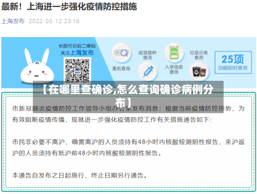 【在哪里查确诊,怎么查询确诊病例分布】