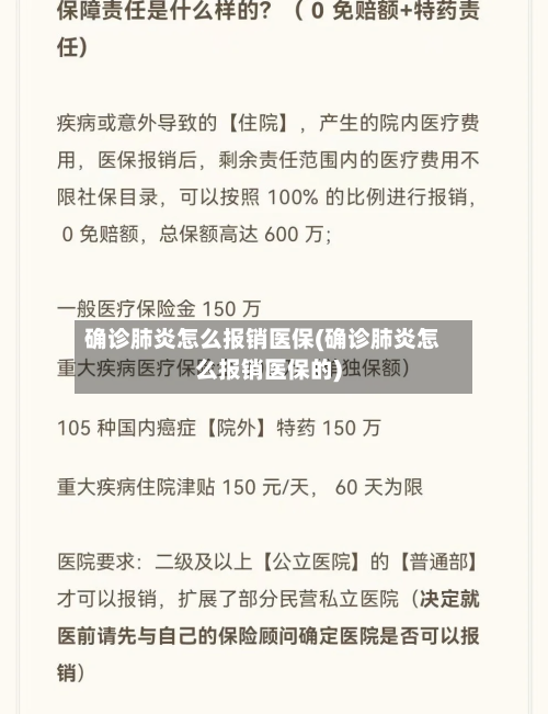 确诊肺炎怎么报销医保(确诊肺炎怎么报销医保的)-第2张图片