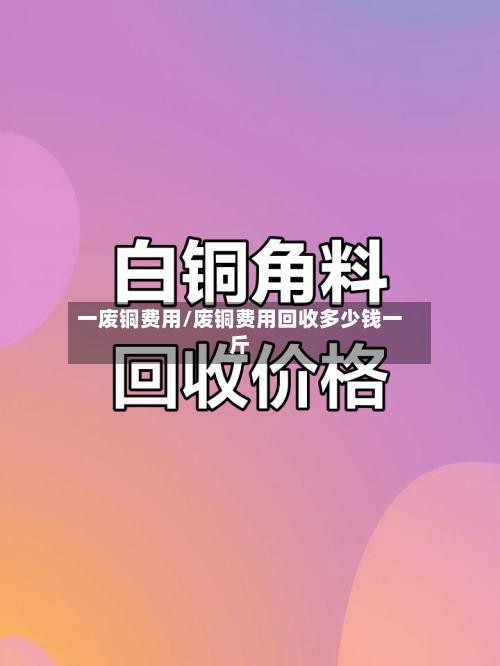 一废铜费用/废铜费用回收多少钱一斤-第2张图片