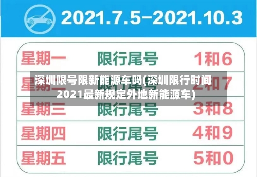 深圳限号限新能源车吗(深圳限行时间2021最新规定外地新能源车)
