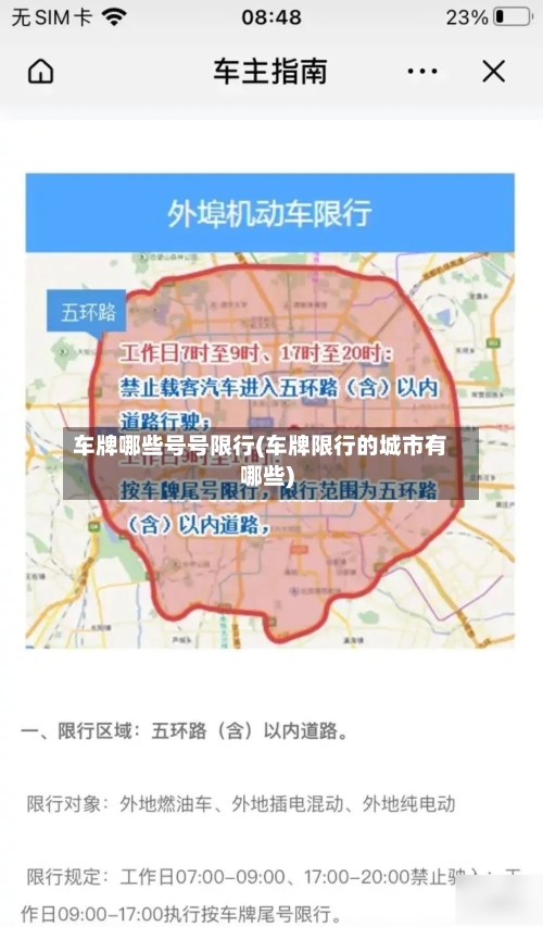 车牌哪些号号限行(车牌限行的城市有哪些)