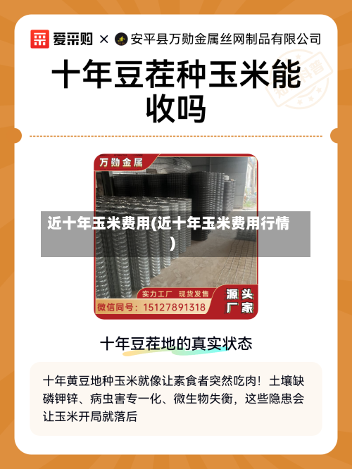 近十年玉米费用(近十年玉米费用行情)