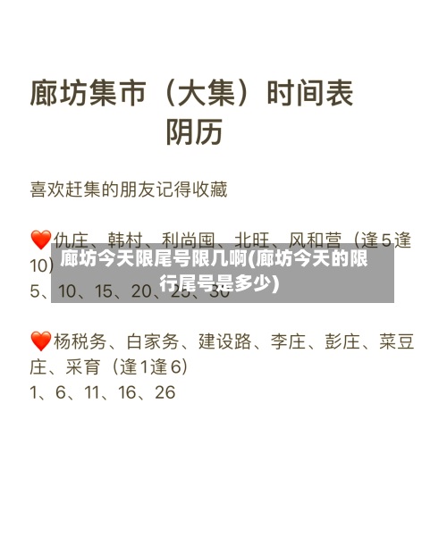 廊坊今天限尾号限几啊(廊坊今天的限行尾号是多少)-第2张图片