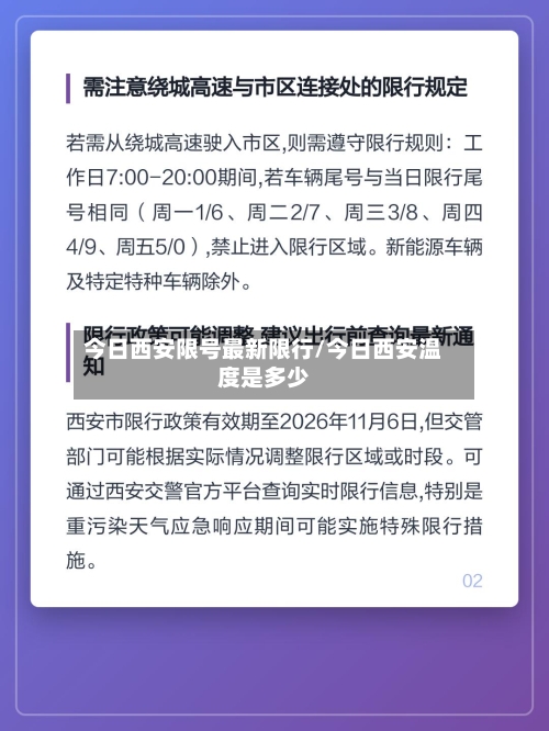 今日西安限号最新限行/今日西安温度是多少