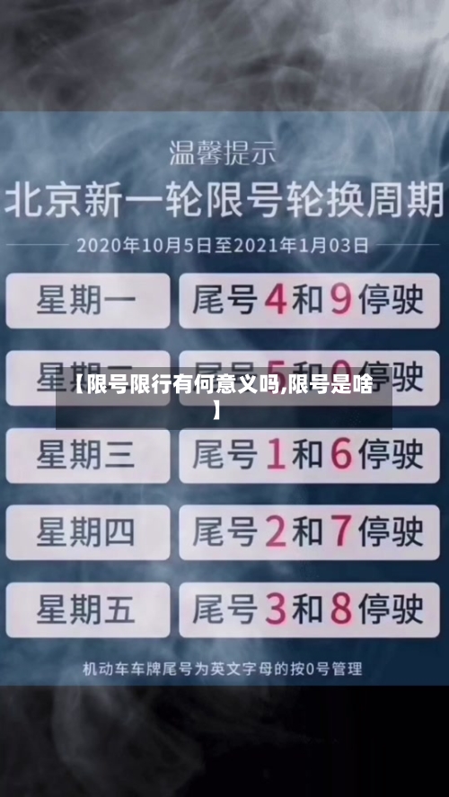 【限号限行有何意义吗,限号是啥】-第2张图片