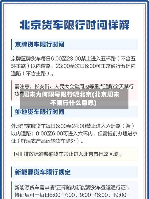 周末为何限号限行呢北京(北京周末不限行什么意思)-第2张图片