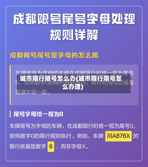 城市限行限号怎么办(城市限行限号怎么办理)