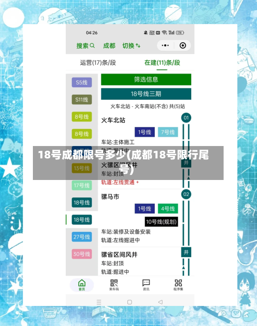 18号成都限号多少(成都18号限行尾号)