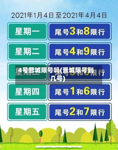 4号晋城限号吗(晋城限号到几号)