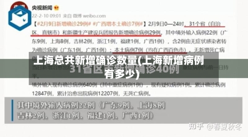 上海总共新增确诊数量(上海新增病例有多少)