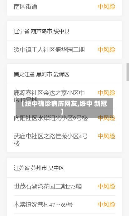 【绥中确诊病历网友,绥中 新冠】