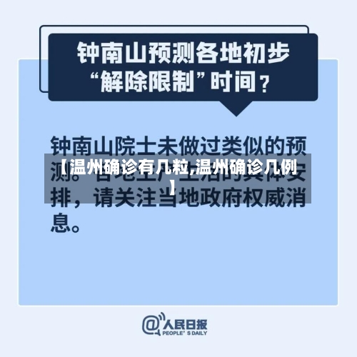 【温州确诊有几粒,温州确诊几例】