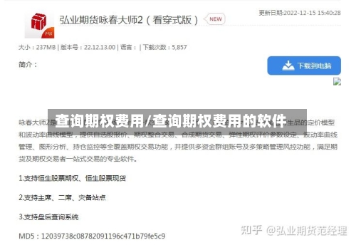 查询期权费用/查询期权费用的软件-第3张图片