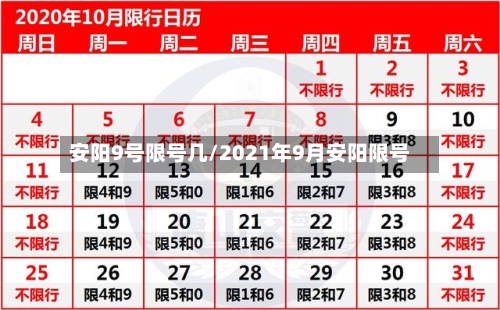 安阳9号限号几/2021年9月安阳限号