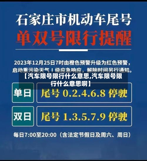 【汽车限号限行什么意思,汽车限号限行什么意思啊】-第2张图片