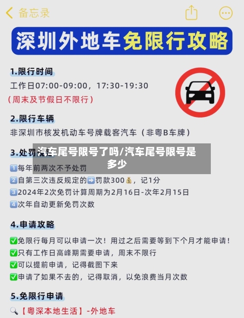 汽车尾号限号了吗/汽车尾号限号是多少-第2张图片