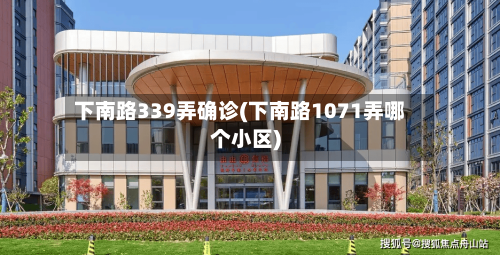 下南路339弄确诊(下南路1071弄哪个小区)