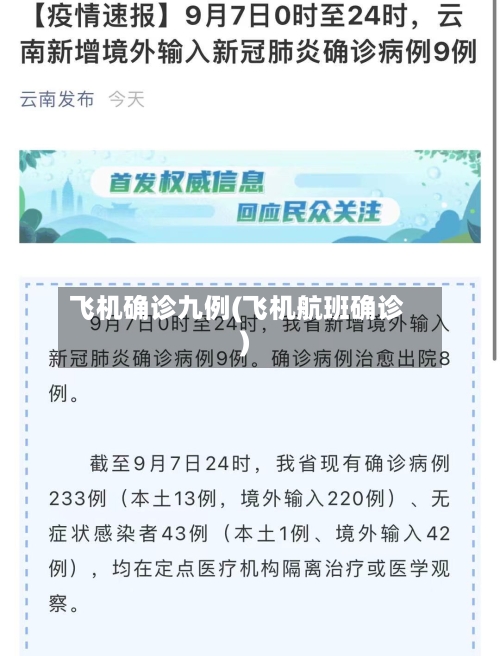飞机确诊九例(飞机航班确诊)
