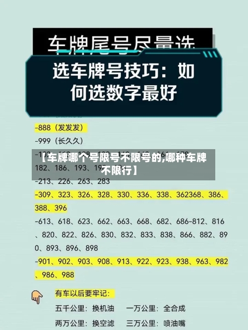 【车牌哪个号限号不限号的,哪种车牌不限行】-第3张图片