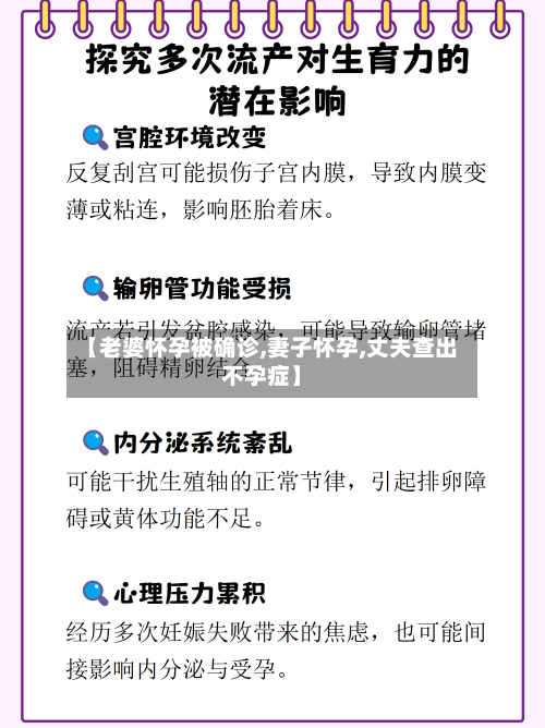 【老婆怀孕被确诊,妻子怀孕,丈夫查出不孕症】