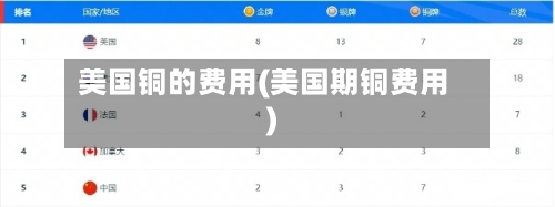 美国铜的费用(美国期铜费用)