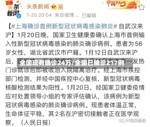 全国现有确诊24万/全国已确诊217例-第2张图片