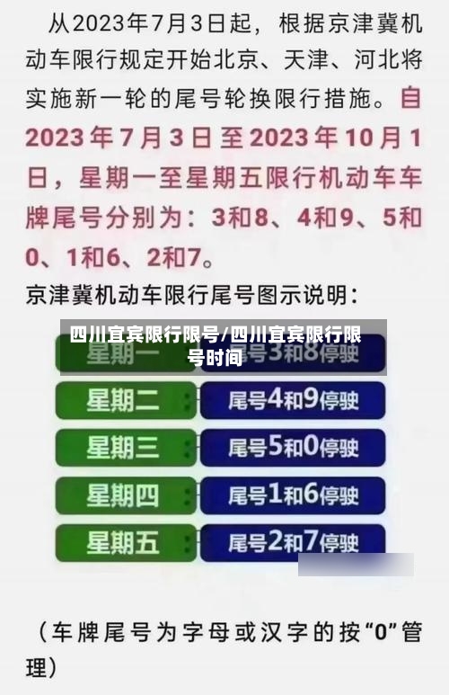 四川宜宾限行限号/四川宜宾限行限号时间-第2张图片