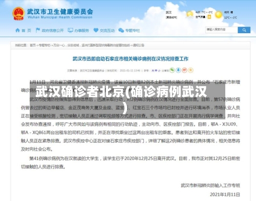 武汉确诊者北京(确诊病例武汉)-第3张图片