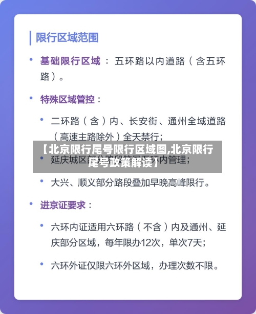 【北京限行尾号限行区域图,北京限行尾号政策解读】
