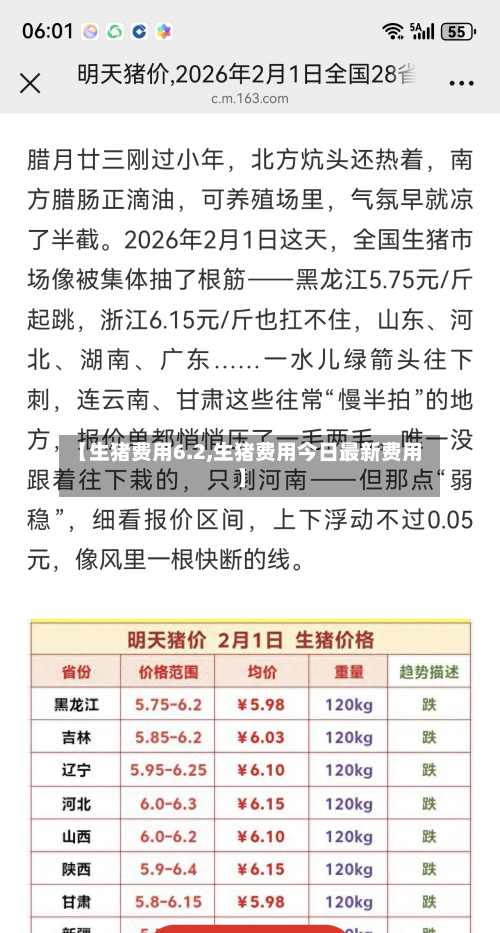 【生猪费用6.2,生猪费用今日最新费用】
