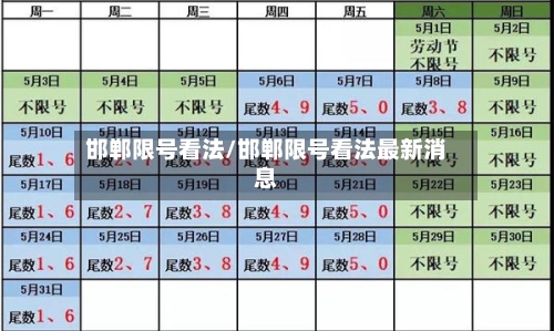 邯郸限号看法/邯郸限号看法最新消息