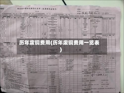 历年废铜费用(历年废铜费用一览表)