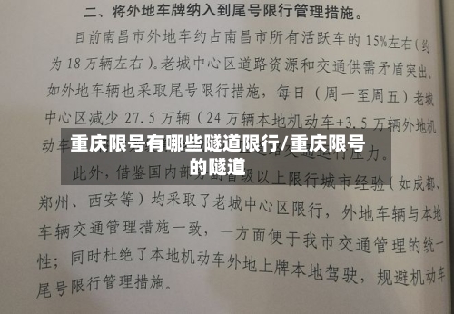 重庆限号有哪些隧道限行/重庆限号的隧道-第2张图片