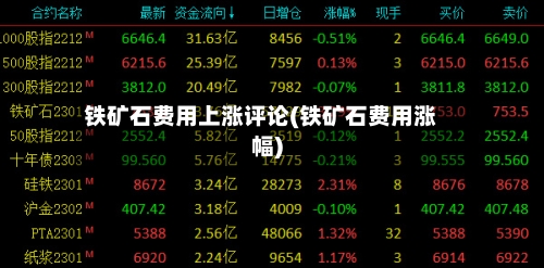 铁矿石费用上涨评论(铁矿石费用涨幅)