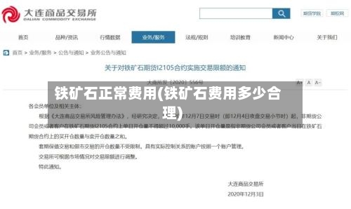 铁矿石正常费用(铁矿石费用多少合理)-第2张图片