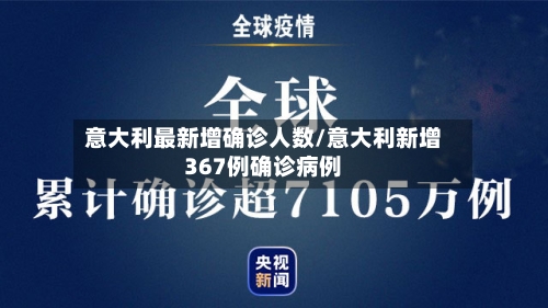 意大利最新增确诊人数/意大利新增367例确诊病例