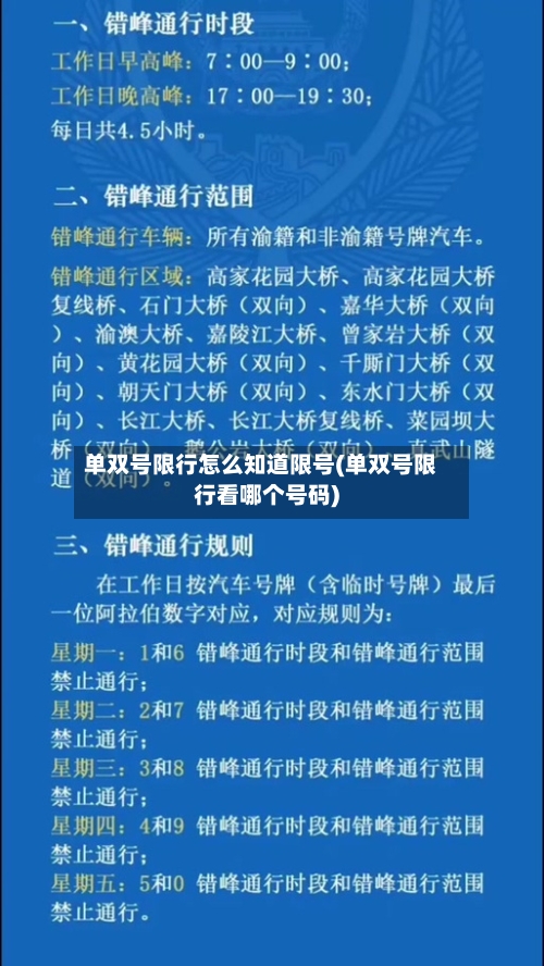 单双号限行怎么知道限号(单双号限行看哪个号码)