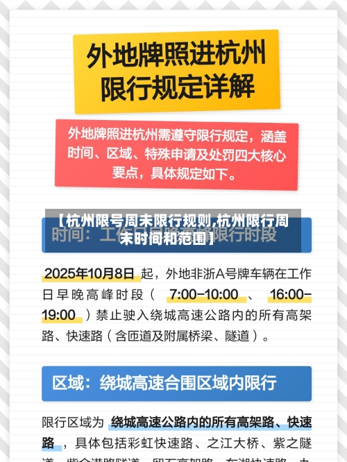 【杭州限号周未限行规则,杭州限行周末时间和范围】