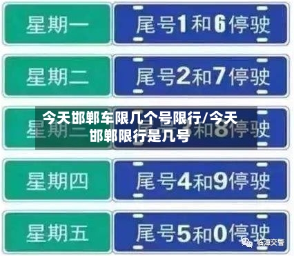 今天邯郸车限几个号限行/今天邯郸限行是几号-第2张图片