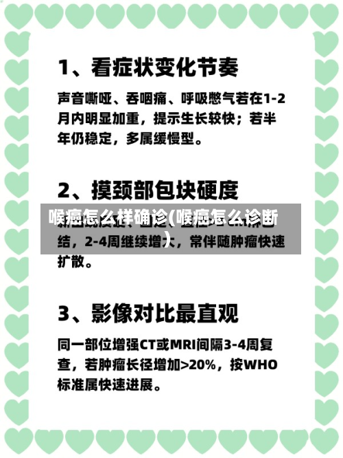 喉癌怎么样确诊(喉癌怎么诊断)