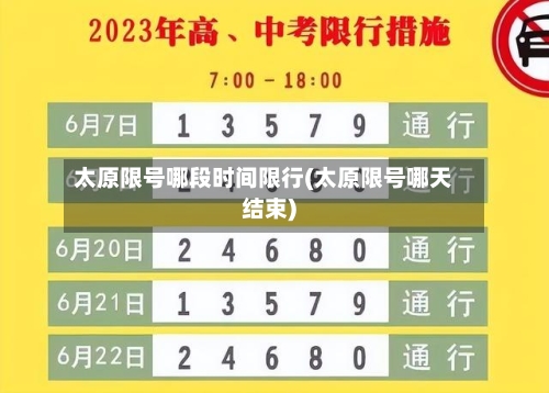 太原限号哪段时间限行(太原限号哪天结束)-第3张图片