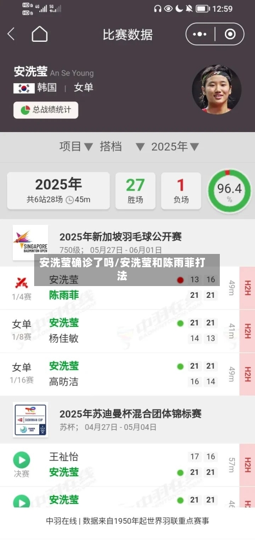 安洗莹确诊了吗/安洗莹和陈雨菲打法-第2张图片