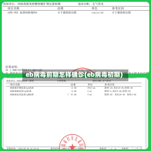 eb病毒前期怎样确诊(eb病毒初期)