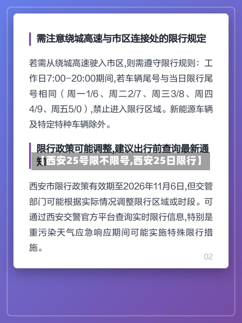 【西安25号限不限号,西安25日限行】